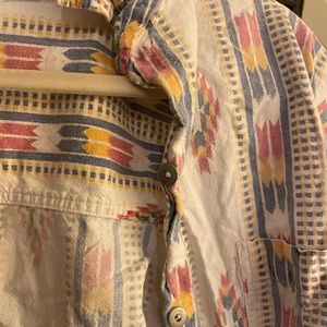 Vintage boho tribal flannel